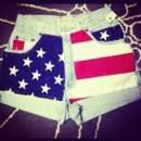 American flag shorts I made.