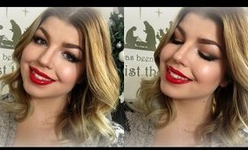 Dramatic Holiday Makeup Tutorial + Soft Curls