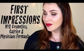 FIRST IMPRESSIONS TUTORIAL | NYX, Catrice & Physicians Formula.