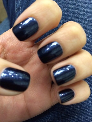 Shiny navy! Goes with everything