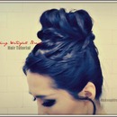 How to:  Takes-Forever Braid Sock Bun Tutorial |  Never-Ending, Waterfall Braided French Braid. 