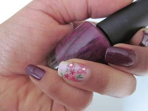 Butterfly and flower Nail Art