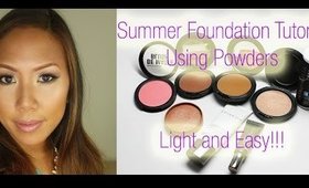 Summer Foundation Tutorial Using Powders - Light and Easy!