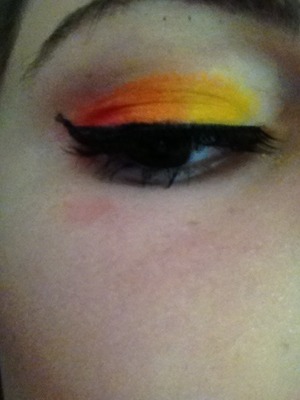 A flame inspired look from hunger games catching fire 