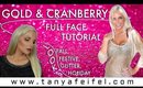 Gold & Cranberry Full Face Tutorial | Get Ready With Me | Holiday Look | Tanya Feifel-Rhodes