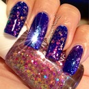 Royal Blue With Multi Chromatic Glitter