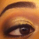 sparkly gold look