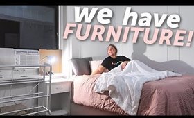 MOVERS FINALLY BRING MY FURNITURE! | NYC Moving vlog