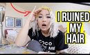 I Tried to Dye My Hair Blonde at Home (Bleach FAIL)