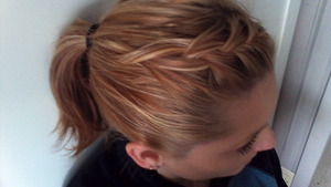 A softer version of the front braid into ponytail