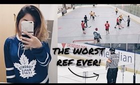 VLOGMAS #3▸FIRST CHRISTMAS PARTY + HOCKEY | misscamco