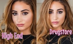 High end VS. Drugstore Dupes makeup tutorial! 2016