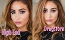 High end VS. Drugstore Dupes makeup tutorial! 2016