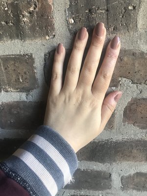 I'm so in love with this pinky nude color, the ease of application, the long wear, and how easy it is to remove! Cheers to clean beauty :)