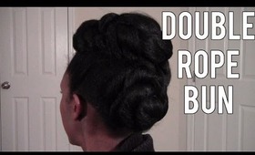 Natural Hair Tutorial - Double Rope Bun