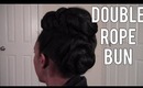 Natural Hair Tutorial - Double Rope Bun