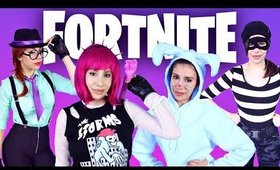 DIY Fortnite Skins Halloween Costumes 24 Hour Challenge!