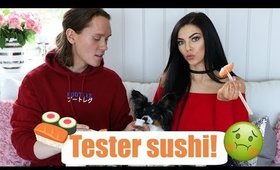 Tester rar sushi med kjæresten min Per Fredrik / Pellek   //  stina.blogg.no