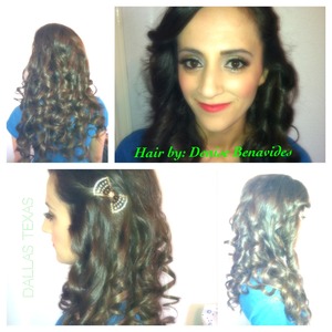 I did this hair style for a brides maid for a wedding makeup also done by me
