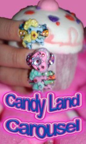 "Candyland Carousel" 7D by BellaGemaNails 