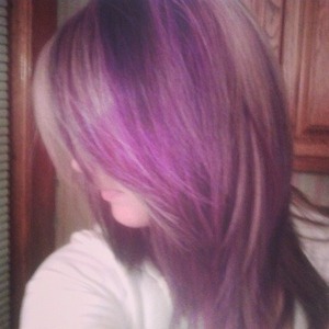 Permanent purple on blonde