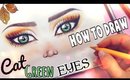 HOW TO DRAW - FALL CAT EYES 🍁#FALLSERIES-2017☕️