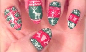 Stamp It Sunday: Christmas Sweater Nail Art and BornPretty Store Review
