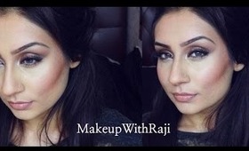 Kardashian Inspired smokey eye contoured cheeks - Olive indian pakistani skin tones || Raji Osahn