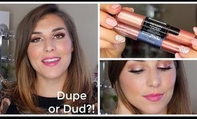 Dupe or Dud: $25 Liquid Foil Shadow vs. $8 Drugstore Shadow  | Bailey B.