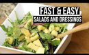 FAST AND EASY SALADS + DRESSING COOKING TUTORIAL | SCCASTANEDA