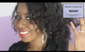 Twistout on Relaxed / Texlaxed Hair | ft. (NEW) Creme of Nature with Argan Oil From Morocco