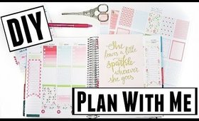 DIY PWM: Spring Florals Plan With Me | Erin Condren Life Planner Vertical Layout Weekly Spread #42