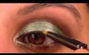 Green/Burgundy Eyeshadow tutorial