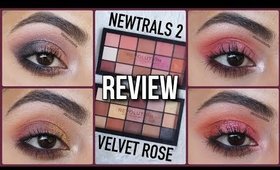 MAKEUP REVOLUTION RELOADED EYESHADOW PALETTES |Velvet Rose & Newtrals 2 | Review Swatches Tutorials