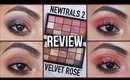 MAKEUP REVOLUTION RELOADED EYESHADOW PALETTES |Velvet Rose & Newtrals 2 | Review Swatches Tutorials