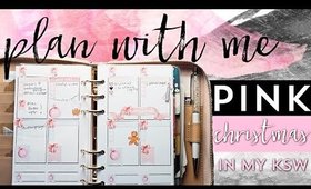 Plan With Me: Rose Gold Kate Spade Wellesley Planner  | Pink Christmas Theme