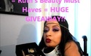 = RUTHS BEAUTY MUST HAVES =  HUGE 3 WINNER GIVEAWAY!!