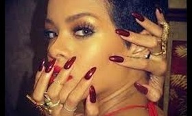 DIY Rihanna Stiletto nails