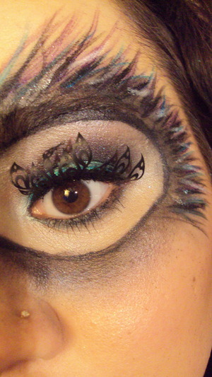 Peacock Inspired Mask w/ Paperself Lashes (Halloween 2011)