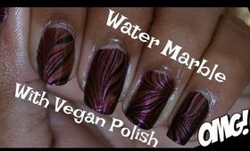 WATER MARBLE NAIL ART TUTORIAL WITH SHEER LUST VEGAN NAIL POLISH