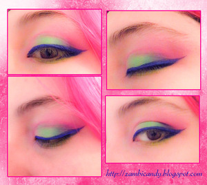 Got a cute Shany palette so I tried this out :) The blue is Royal sugar from Sugarpill.