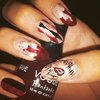 Harley Quinn inspired nails