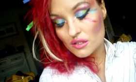 cyndi lauper makeup -ganged banged by a crayola