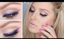 Chit Chat GRWM ♡ Purple Glitter Liner & Super Nude Lips!