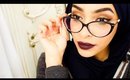 Makeup For Glasses Wearers (Autumnal, Dramatic Golden smoky eye + Bold Lip) | Reem