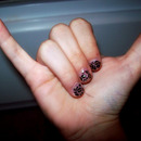 Free hand cheetah nails. 
