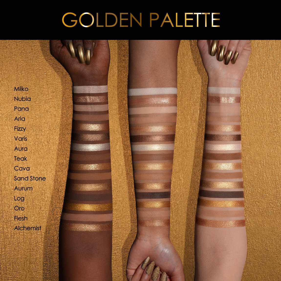 Golden Eyeshadow Palette | Premium Palette Natasha Denona