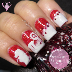 Patriotic red-white nail art for Singapore's National Day.
Polishes used:
♥OPI Magazine Cover Mouse
♥OPI My Boyfriend Scales Walls
♥OPI Minnie Style
More on the blog: http://www.alacqueredaffair.com/Happy-48th-Birthday-Singapore-31112076