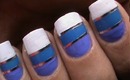 Striping tape nail art tutorial How to do nail striping stripe nails tape tutorial DIY cheerleaders