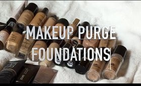 MAKEUP PURGE 2016 | DECLUTTING My Foundations for Dry/Normal Skin | NaturallyCurlyQ